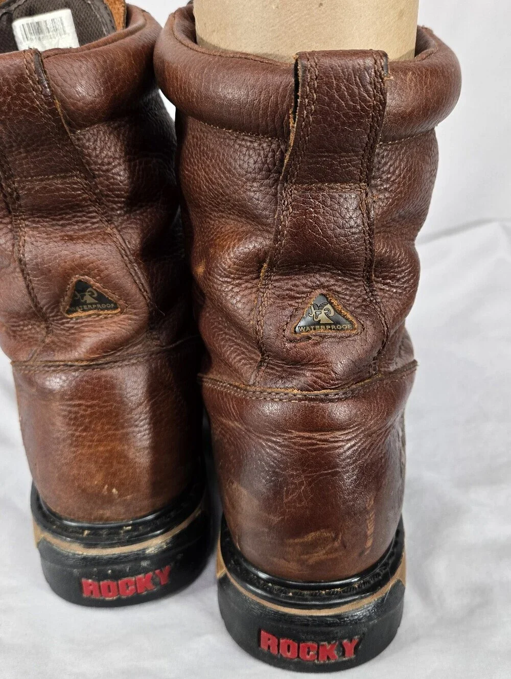 ROCKY Tan Rider 9” WATERPROOF BOOTS #2723 Mens Size 10.5 W  Rider Comfort SYSTEM
